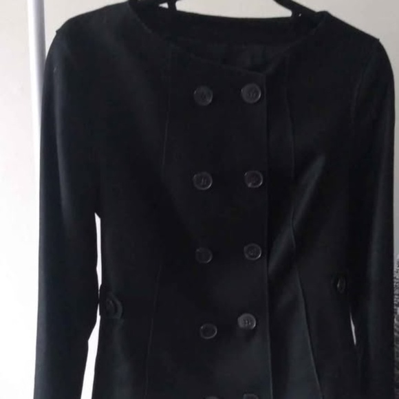 Hugo Boss Wool Jacket Women 6 Black Coat Blazer - Picture 2 of 8